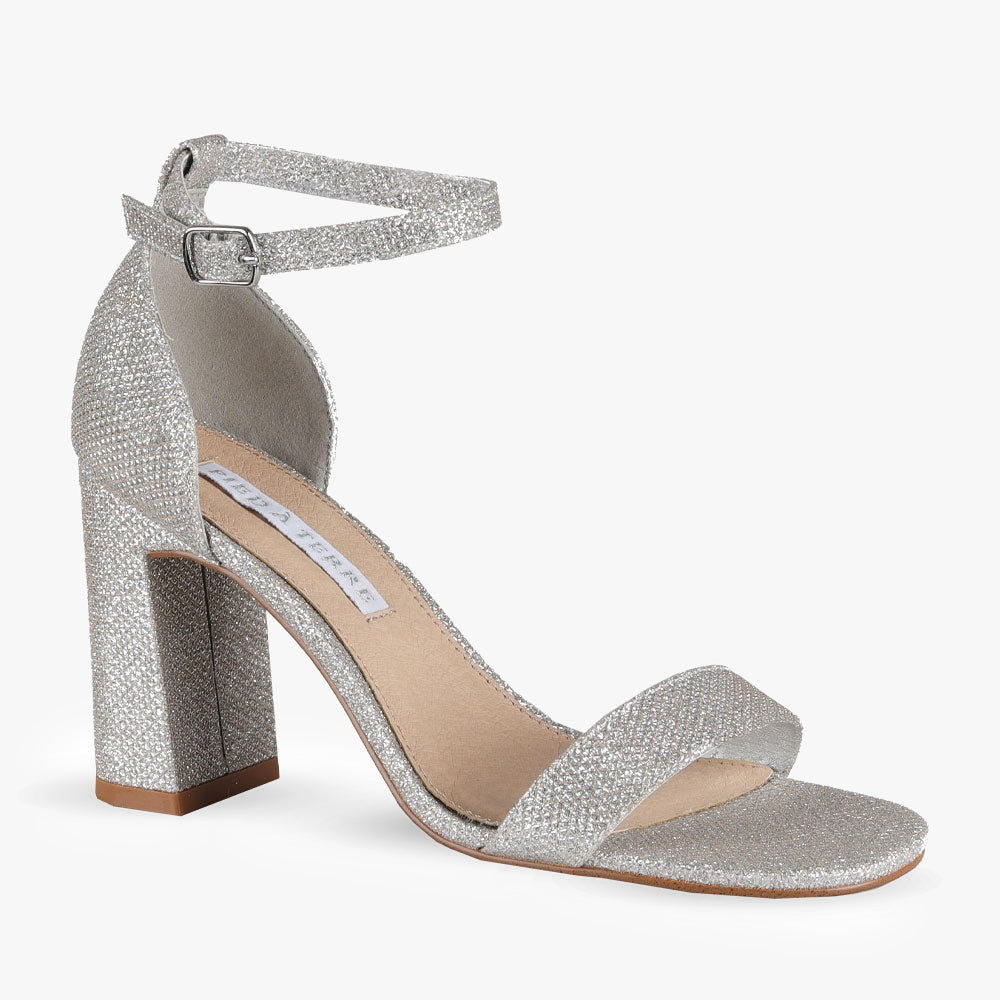 Ruby: Silver Suede & Snake - Dressy Heels for Bunions | Sole Bliss – Sole  Bliss USA