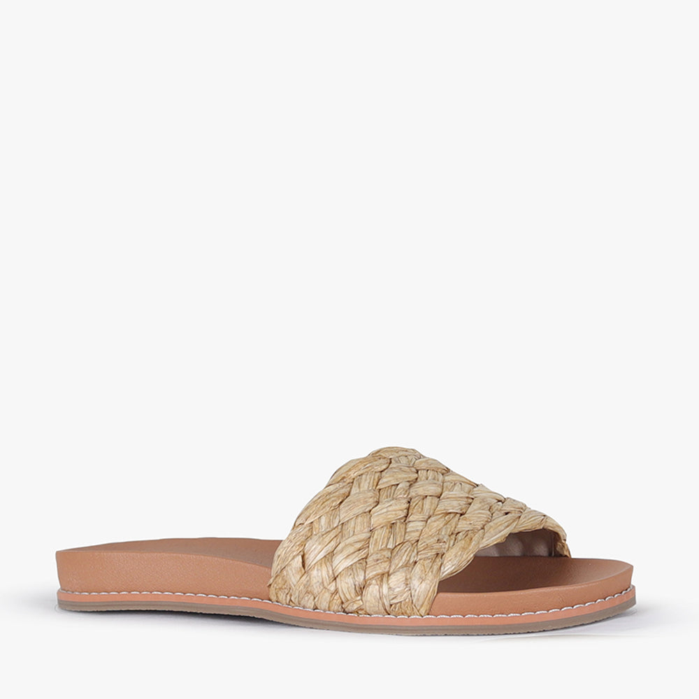 Salina by Naughty Monkey Womens raffia sandal Famous Footwear