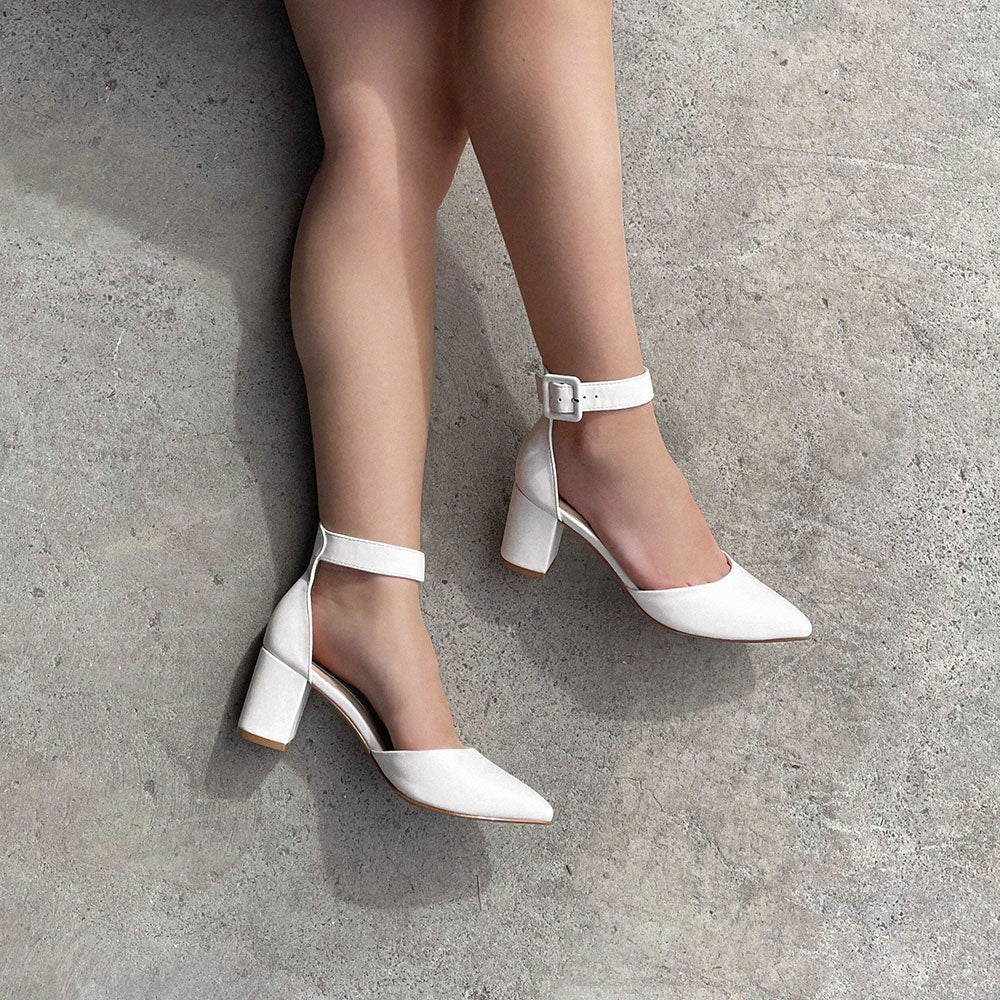Ankle Strap Medium Heels Ladies Pointed Toe T Strappy Girls Gladiator  Sandals Bar Leather Pumps Low Closed Block Shoes Trending - Pumps -  AliExpress